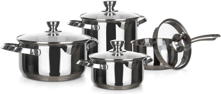 EMBASSY 8 részes rozsdamentes edénykészlet