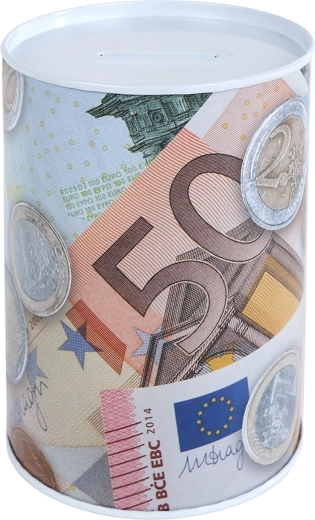 Fém persely euró mintával