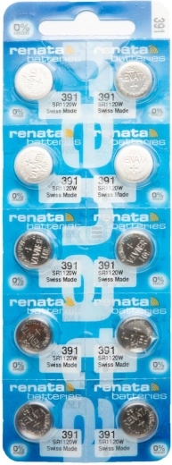 Renata 391 gombelem órákhoz 1,55 V 50 mAh, 10 db csomag
