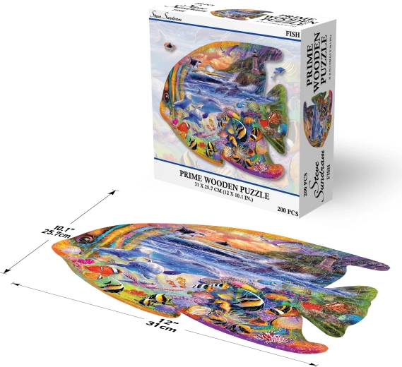 Prime 3D fa puzzle hal – 200 darab