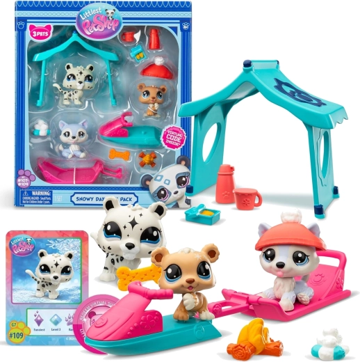 Littlest Pet Shop Snowy Day Play Pack – figurakészlet és kiegészítők