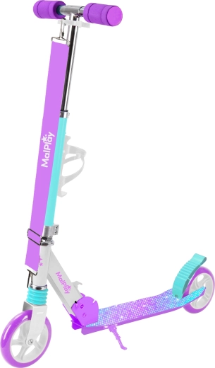 Összecsukható roller pánttal, fehér/lila/kék
