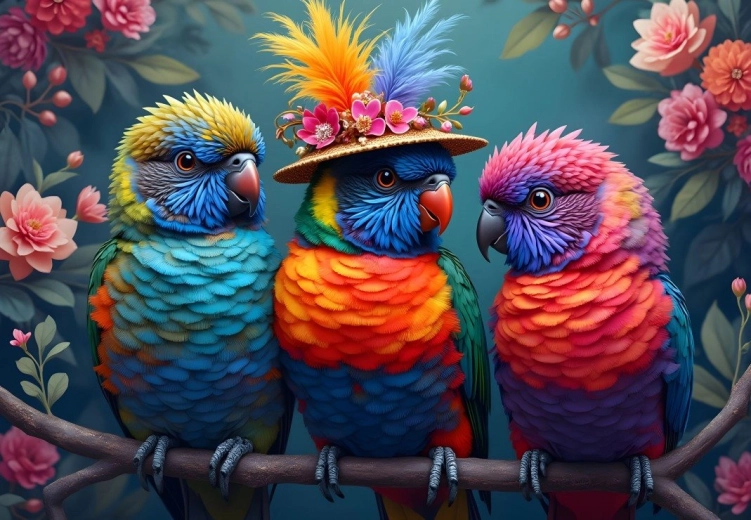 Bluebird puzzle Szivárványos papagájok 1000 darabos