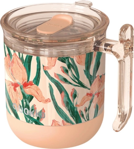 Quokka Wave Floral Peach termoszbögre 260 ml