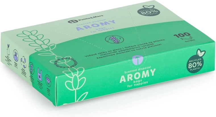 Illatos pelenkatasakok fülekkel AROMY 100 db