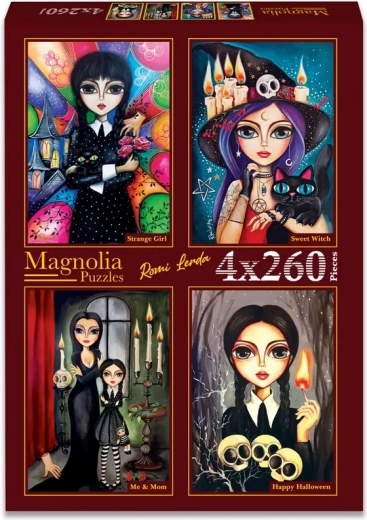 Magnolia puzzle készlet Boldog Halloween – 4×260 darab
