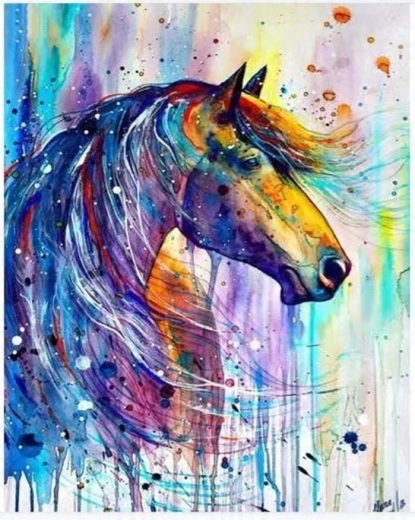 NORIMPEX Számfestő készlet Absztrakt ló 40 × 50 cm