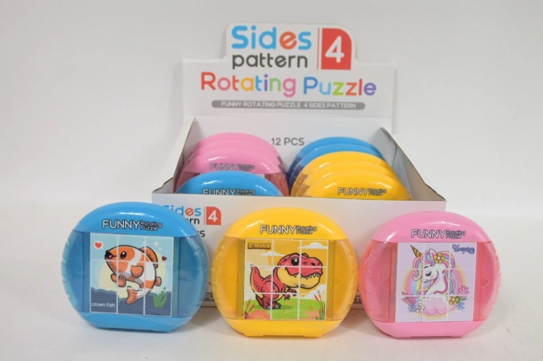 Gyerek forgatható puzzle keretben (3 minta)