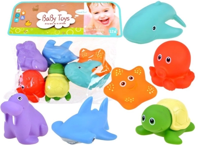 Színes gumijátékok fürdéshez