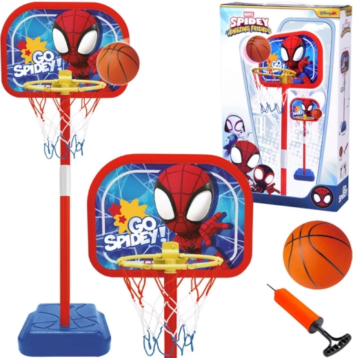 SPIDEY kosárlabda szett állítható gyűrűvel és 14 cm-es labdával