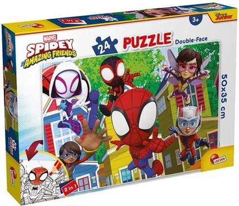 Lisciani Marvel Spidey és csodálatos barátai kétoldalas puzzle 24 darabbal