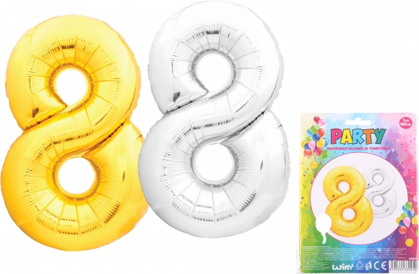 Felfújható 8-as számú lufi 40 cm