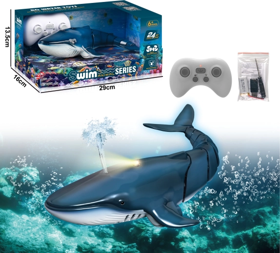 RC bálna vízsugárral – kék