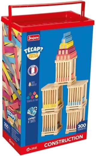 Jeujura fa építőjáték Técap multicolor 300 darab