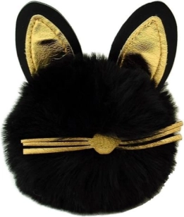 Cicás kulcstartó pomponnal