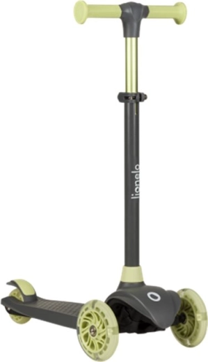 LIONELO Jessy Grey Green háromkerekű gyerekroller LED kerekekkel
