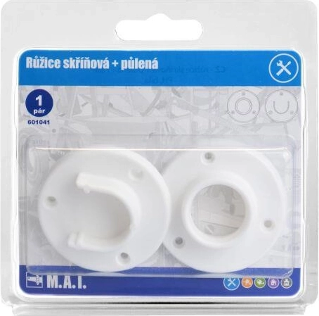 Szekrényrózsa, teljes és fél, fehér (1 pár)