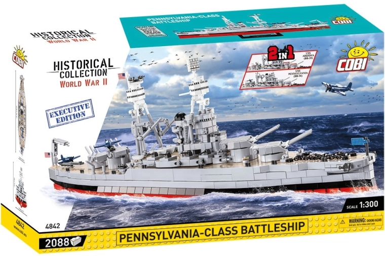 Cobi USS Arizona / USS Pennsylvania executive edition csatahajó építőkészlet 2 az 1-ben