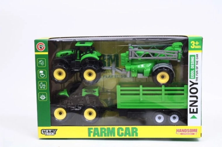Traktor vagy négykerekű (quad) utánfutóval (2 változat)