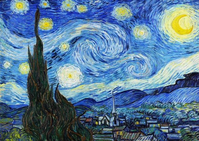 Puzzle Vincent Van Gogh: Csillagos éj 1000 darab