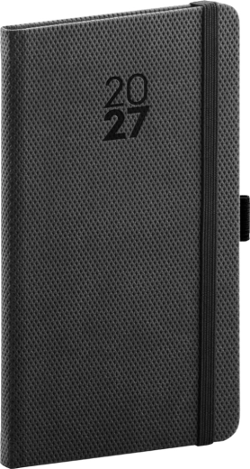 Notique zsebnaptár Diamante 2027 fekete 9 × 15,5 cm