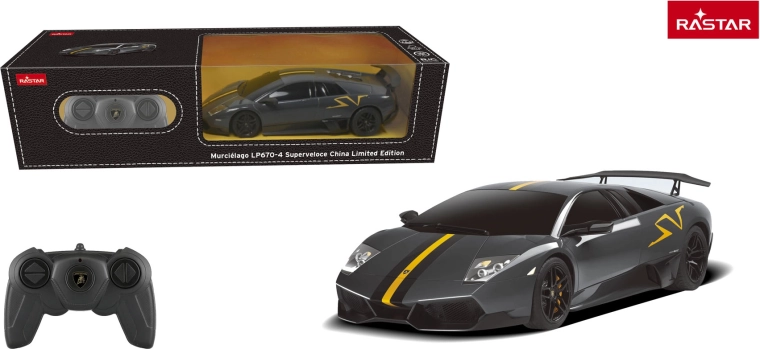 Rastar RC autó Lamborghini Murciélago LP670-4 Superveloce 1:24 szürke - 1 db