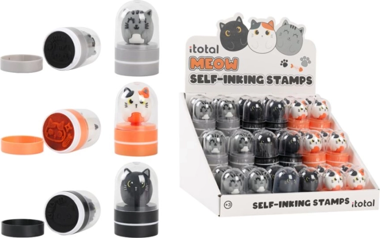 Állvány 36 macskás bélyegzőkészlettel