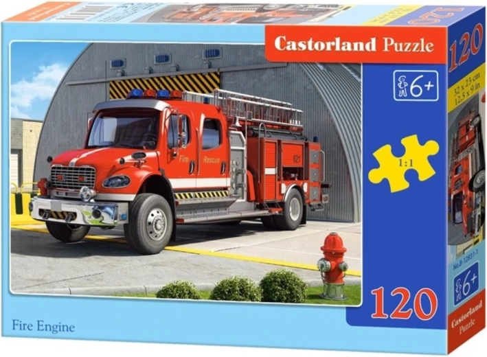 Gyermek puzzle Tűzoltóautó, 120 darabos