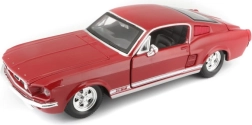 Autómodell Ford Mustang GT 1967 1:24 piros