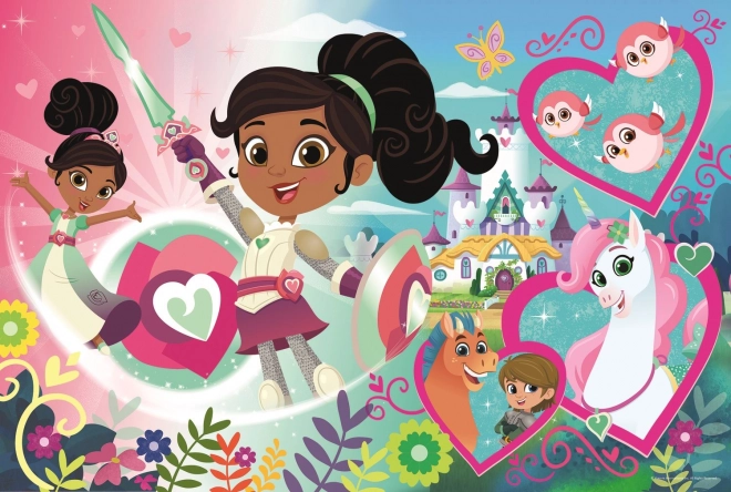 Padló maxi puzzle NELLA, a lovagok hercegnője, 24 darab