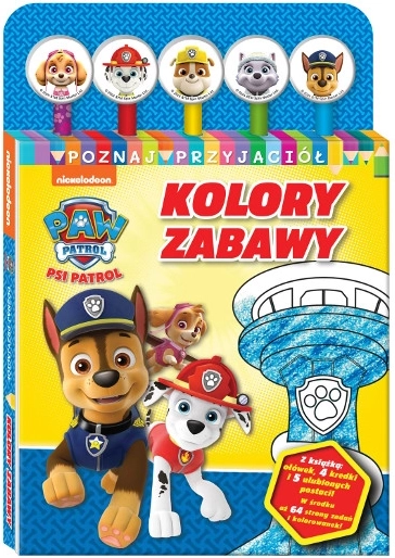 PAW PATROL Ismerd meg a barátokat 1: A szórakozás színei – matricás könyv zsírkrétakészlettel
