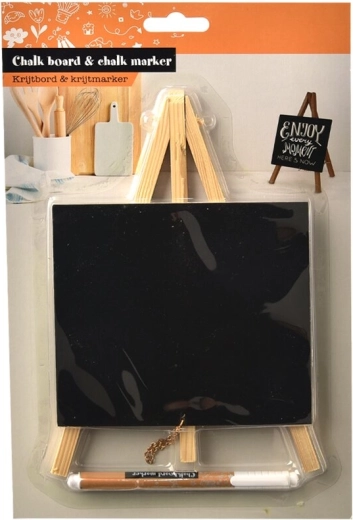 Álló krétatábla fa keretben 20 × 32 cm