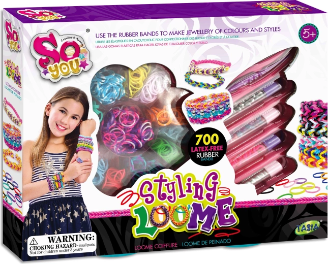 Tasia latexmentes gumi karkötőkészítő készlet – 700 db