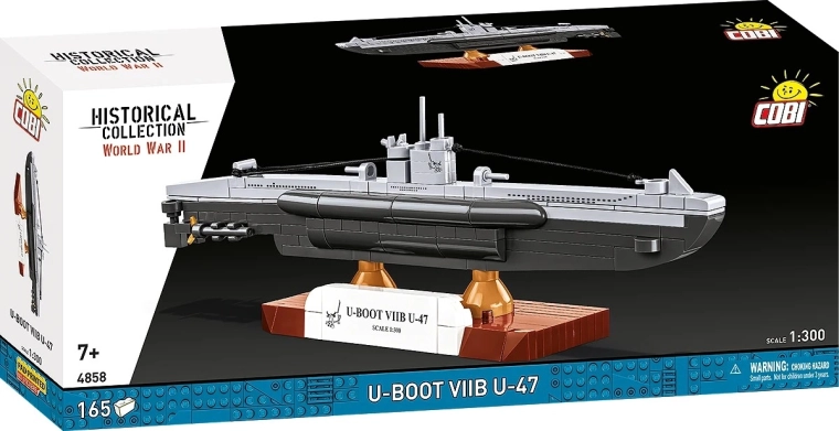 U-Boot VIIB U-47 tengeralattjáró építőkészlet 1:300 (165 elem)