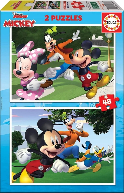 Puzzle Mickey és barátai 2x48 darabos