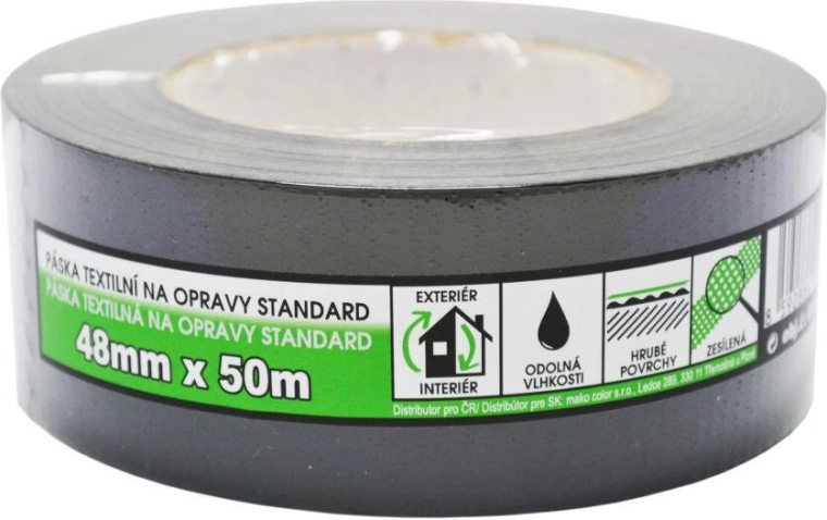 Textilszalag javításhoz 48 mm × 50 m fekete