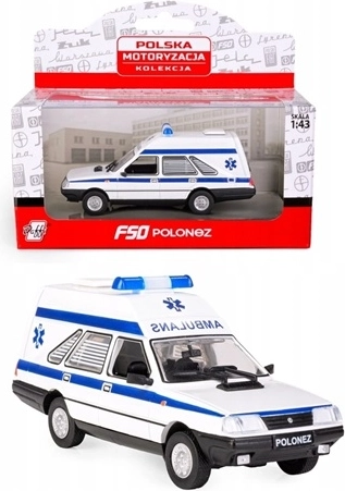Polonez Cargo miniatűr – mentőautó 1:43