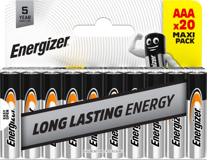 Energizer Everyday AAA alkáli elemek, 20 db
