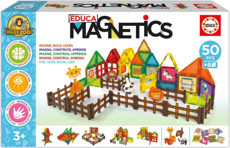 EDUCA Magnetics Zoo Park mágneses építőjáték 50 elemmel