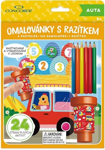 CONCORDE bélyegzős színező – autók