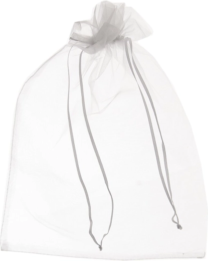 Fehér organza tasak 25 × 35 cm