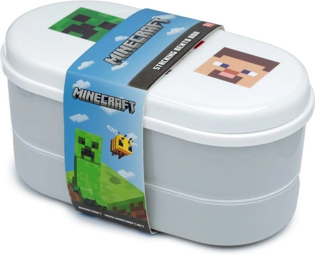 Minecraft uzsonnás doboz evőeszközzel