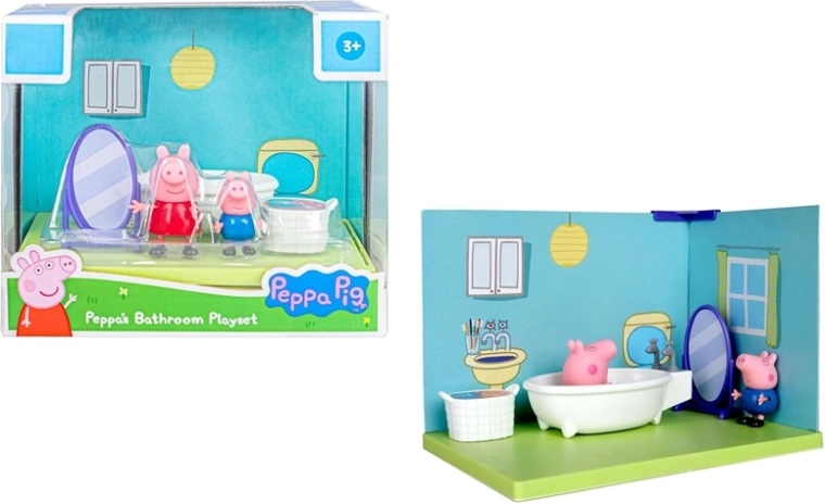 Peppa Pig fürdőszoba játékszett 2 figurával
