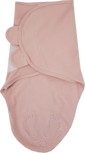 EKO pamut pólya (csiga) powder pink, 3–6 kg-os babáknak