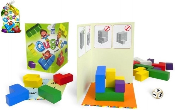 Qubolo társasjáték fa kockákkal szövetzsákban