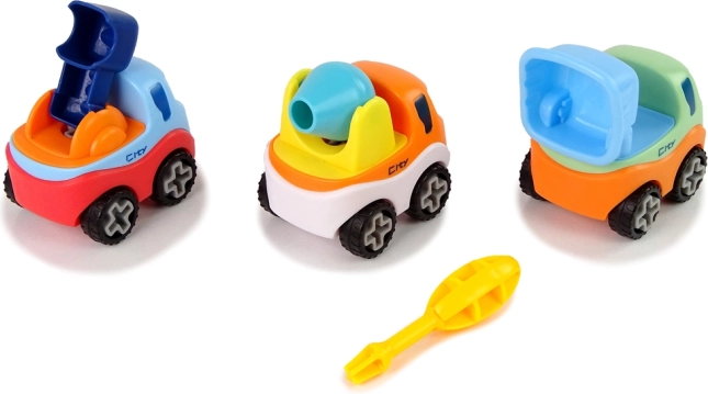 Építőkészlet 3 kisautó csavarhúzóval