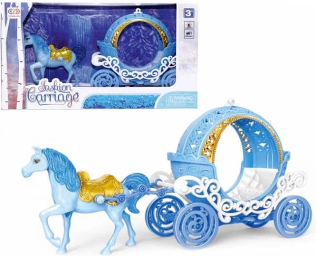 Varázslatos hintó lóval, fényekkel és dallammal