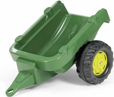 Rolly toys egytengelyes, sötétzöld traktor utánfutó