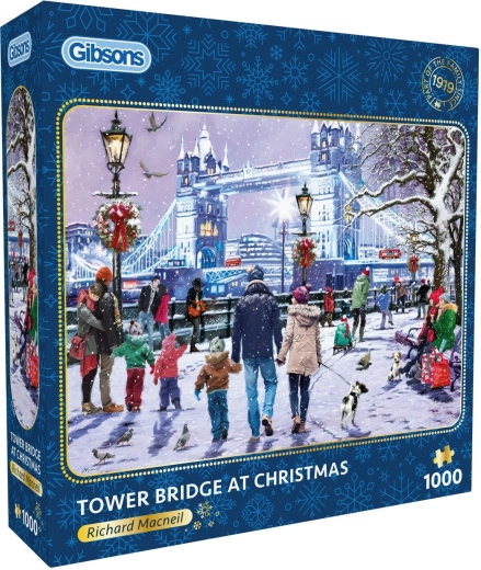 Gibsons Tower Bridge karácsonykor puzzle, 1000 darab