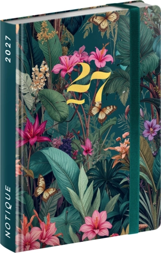 Notique heti zsebnaptár trópusi dzsungel 2027 (9,8 × 14,5 cm)